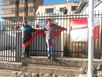 Los maestros de este sector ejecutaron medidas de presión durante la movilización cívica.