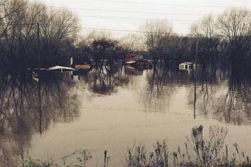 El desborde del río Luján, en la provincia de Buenos Aires.