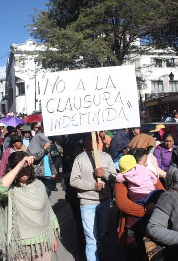 Una manifestación de los vendedores.