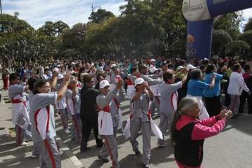 Los centros aeróbicos del adulto mayor participaron.