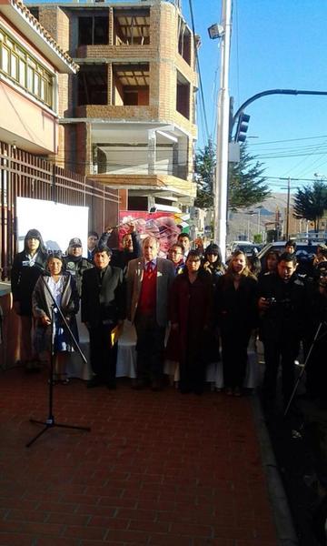 El acto inaugural de la jornada de votación. Foto: El Potosí