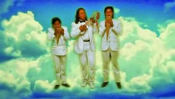 El artista junto a los Casanovas.