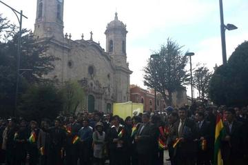 Los potosinos celebran en la plaza 10 de Noviembre. Foto: Juan José Toro