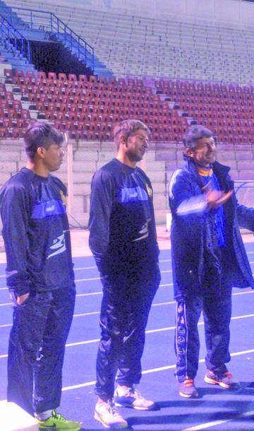 Los jugadores del conjunto potosino en la práctica de la víspera.