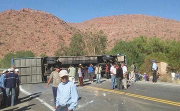 El accidente se registró en Las Carreras, territorio chuquisaqueño. Foto: Gentileza