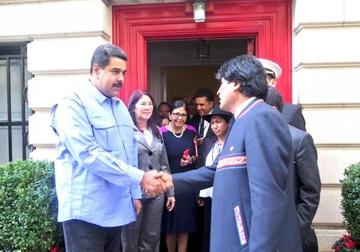 Evo Morales y Nicolás Maduro sostienen reunión bilateral en Cochabamba