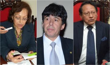 De izq. a der. Rosario Peñaranda, Gonzalo Soliz y Freddy Romay.
