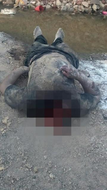Este es el cuerpo del hombre decapitado.
