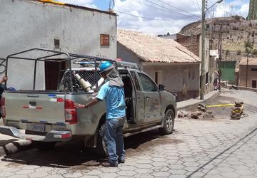 La fuga de agua no   fue controlada ayer