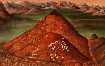 1826: El libertador Simón Bolívar asciende al Cerro Rico de Potosí.