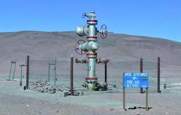 Pozo geotérmico en Laguna Colorada, Departamento de Potosí.