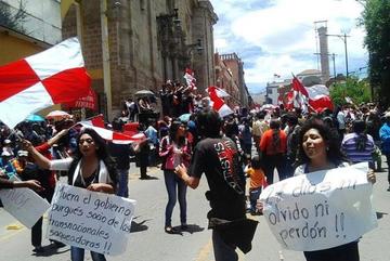 El desfile cívico de esta mañana. Foto: El Potosí