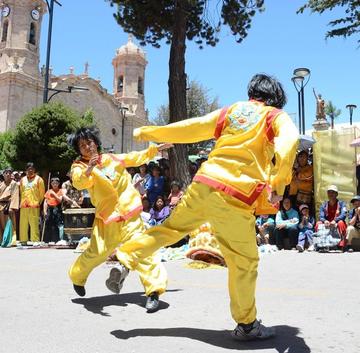 Hicieron demostración del arte del Kung Fu.