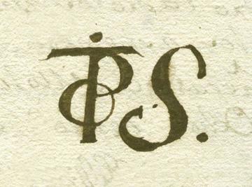 Uno de los monogramas para las monedas.