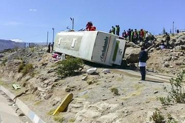 Así quedó la flota Expreso Cochabamba tras el accidente. Foto: APG