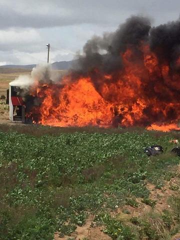 Autobús que transportaba a jugadores se incendió
