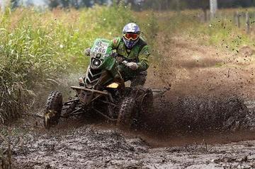 El corredor chileno Sebastián Palma (Yamaha) en plena carrera.
