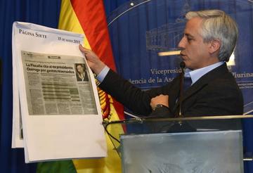 El vicepresidente Álvaro García Linera en conferencia de prensa informó que cuando gobernaba Jorge Tuto Quiroga.