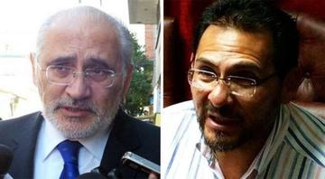 El vocero internacional ante La Haya, Carlos Mesa, y el ministro de Trabajo, Gonzalo Trigoso.