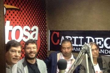 Los periodistas Raúl Peñaranda, Rafael Loayza, Andrés Gómez y Amalia Pando.