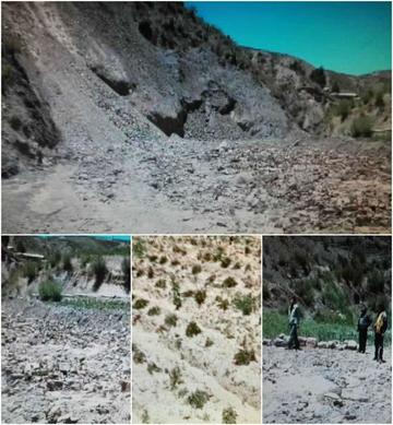 Deslizamiento de cerro daña a cultivo de papa