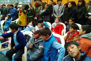 El acto inaugural del Año Escolar esta mañana en Potosí. Foto: Rocío Ruiz