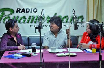 El presidente Evo Morales en el programa Diálogo en Panamericana el día de ayer.