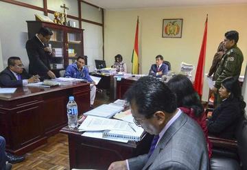 Cristina Choque en las oficinas judiciales. La acusada alega que es inocente.