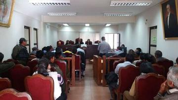 Una de las audiencias del juicio oral por robo agravado.