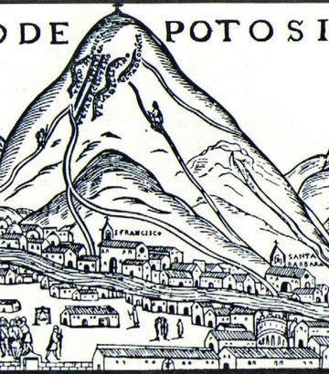 Dibujo del cerro del historiador Pedro Cieza de León.