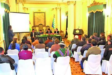 El encuentro se desarolló en ambientes del Palacio Quemado.