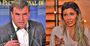 El ministro de la Presidencia, Juan Ramón Quintana, y Gabriela Zapata.