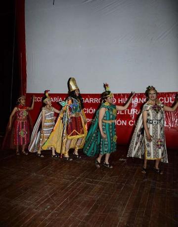 La demostración del cuadro de Los Incas.