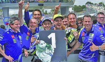 Rossi vuelve a ser el más rápido en el GP de España