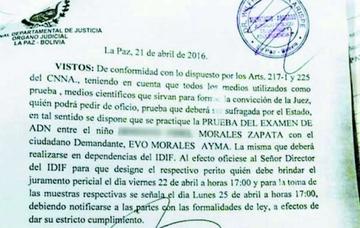 La decisión para la realización de la prueba de ADN fue tomada el 21 de abril.
