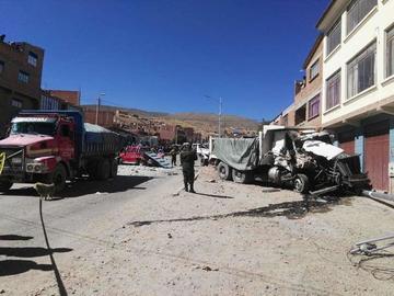 Accidente de tránsito deja una elevada pérdida y seis heridos
