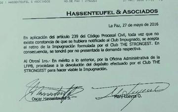 La resolución que fue enviada al conjunto potosino.