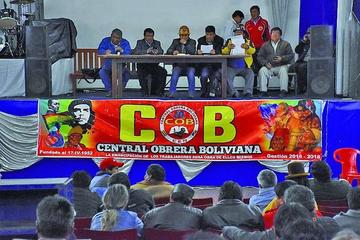 El ampliado de la COB ratifica el paro de 72 horas desde mañana 