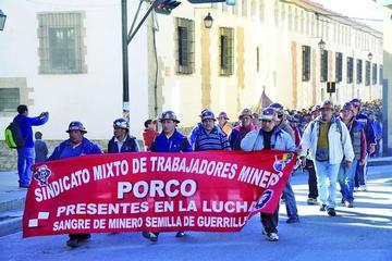 Los mineros fueron un pilar fundamental de la movilización.