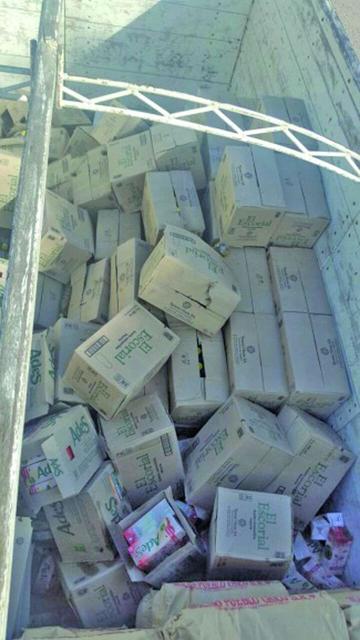 Los productos de contrabando.