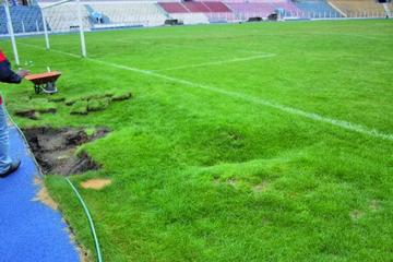 El gramado del principal campo de juego de la Villa Imperial.
