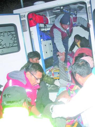 Los heridos fueron atendidos en el Bracamonte.