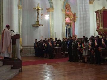 El tedeum fue celebrado en la Santa Basílica Catedral.