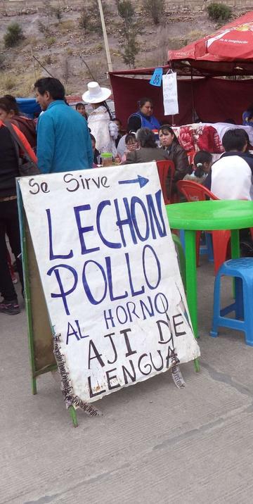 El letrero de otras ofertas.