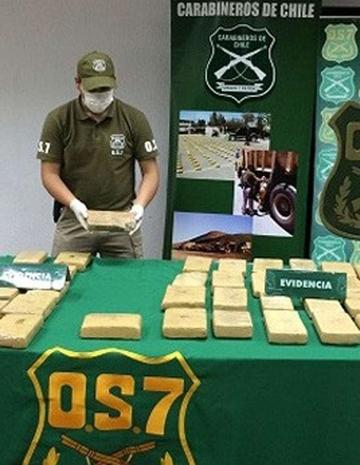Detienen a 2 bolivianos con 48 k de droga en Chile
