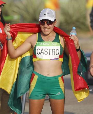 La atleta boliviana Ángela Castro.