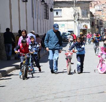 Quieren el centro histórico sin motorizados.