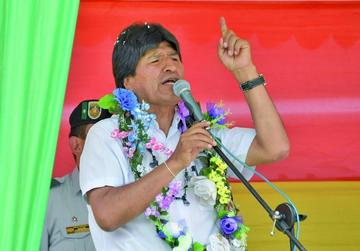 El primer mandatario en un discurso en Puerto Suarez  del Departamento de Santa Cruz.