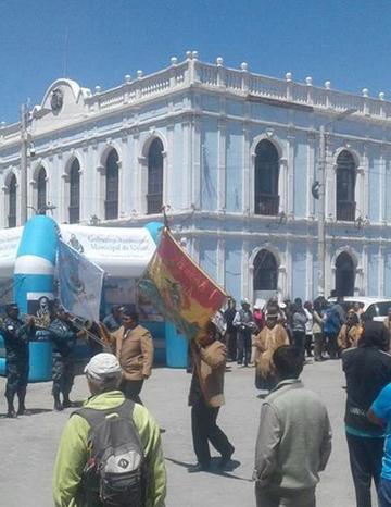 El desfile de los prestadores de servicio turístico.