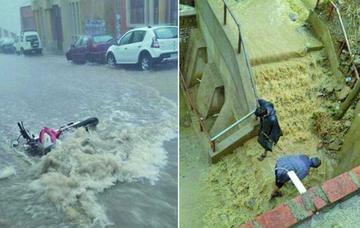 Torrencial lluvia en la ciudad de Sucre causa estragos
